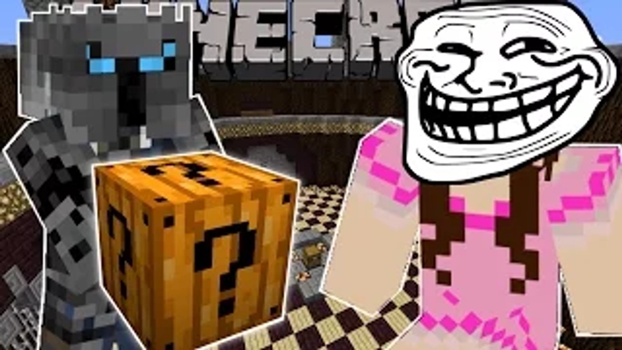 PopularMMOs Minecraft SPOOKY TROLLING GAMES Pat And Jen Lucky Block