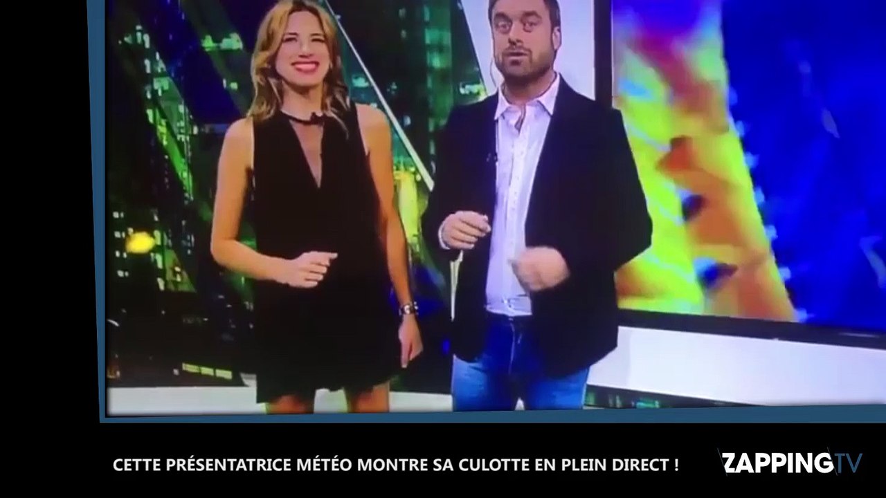 Cette présentatrice météo montre sa culotte en plein direct Vidéo