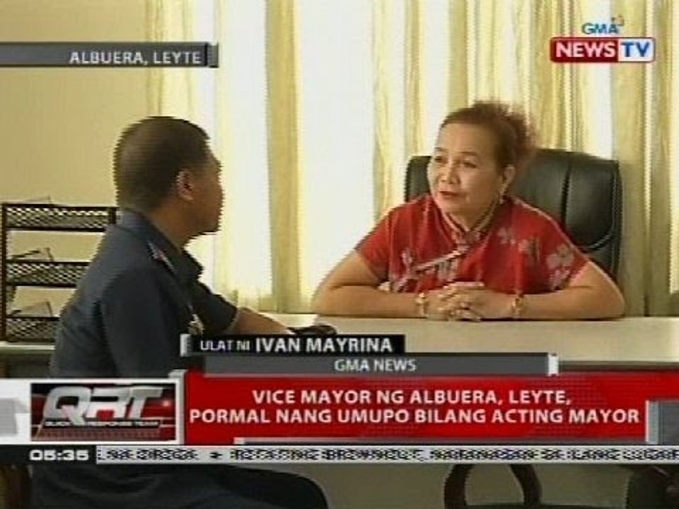 Vice Mayor Ng Albuera Leyte Pormal Nang Umupo Bilang Acting Mayor