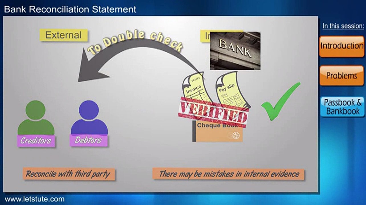 BANK RECONCILIATION STATEMENT BRS Accounting LetsTute Accountancy