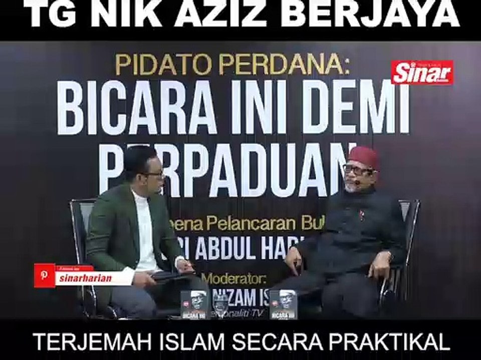 Tg Nik Aziz Berjaya Terjemah Islam Secara Praktikal Video Dailymotion