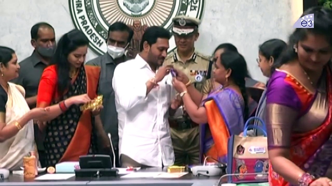 YSRCP MLAs Ties Rakhi To AP CM YS Jagan Mohan Reddy Rakhi