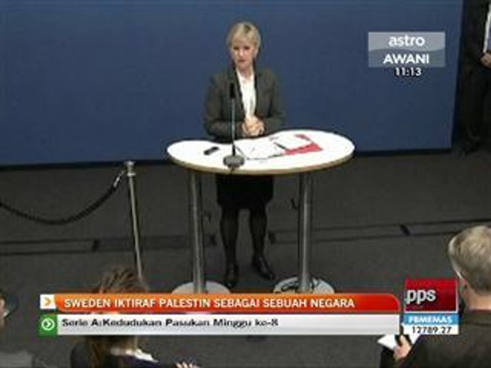 Sweden Iktiraf Palestin Sebagai Sebuah Negara Video Dailymotion