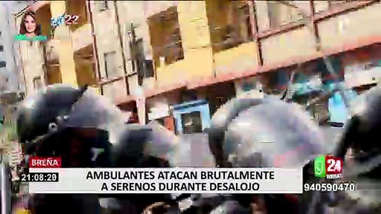 Breña ambulantes agreden a fiscalizadores y serenos durante operativo