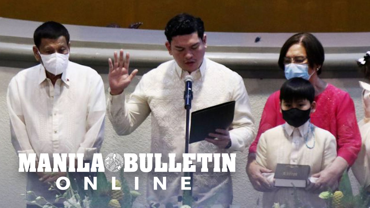 Davao City Mayor Elect Sebastian Baste Duterte Takes The Oath Of