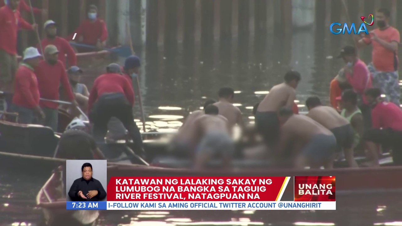 Katawan Ng Lalaking Sakay Ng Lumubog Na Bangka Sa Taguig River Festival