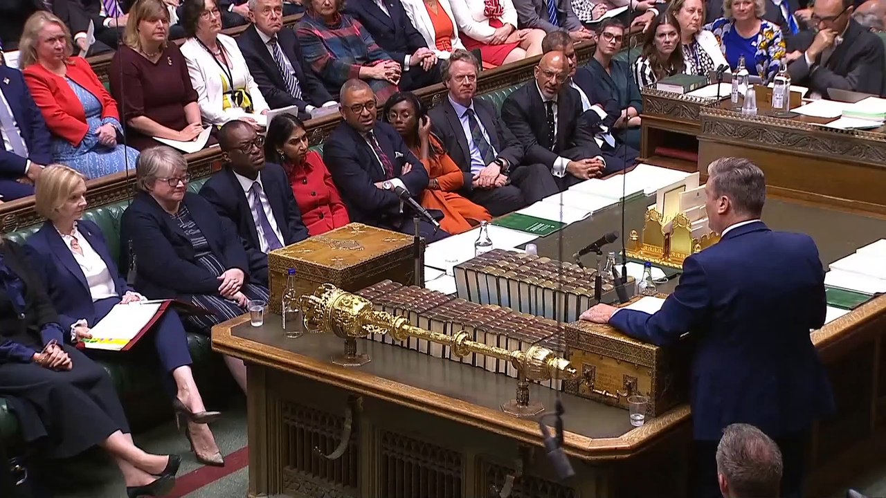 Liz Truss Faces Keir Starmer During Her First Pmqs Video Dailymotion