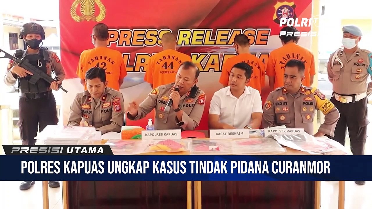 Kapolres Kapuas Pimpin Press Release Pengungkapan Tindak Pidana Di