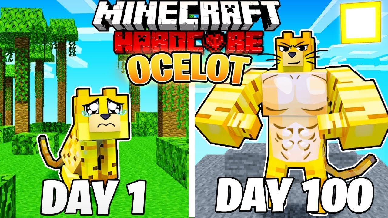 I Survived 100 DAYS As An OCELOT In HARDCORE Minecraft Video Dailymotion