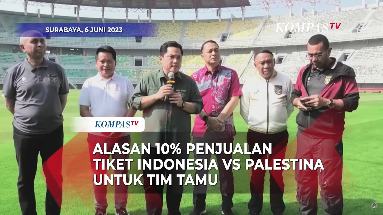 Ini Alasan Penjualan Tiket Indonesia Vs Palestina Untuk Tim Tamu