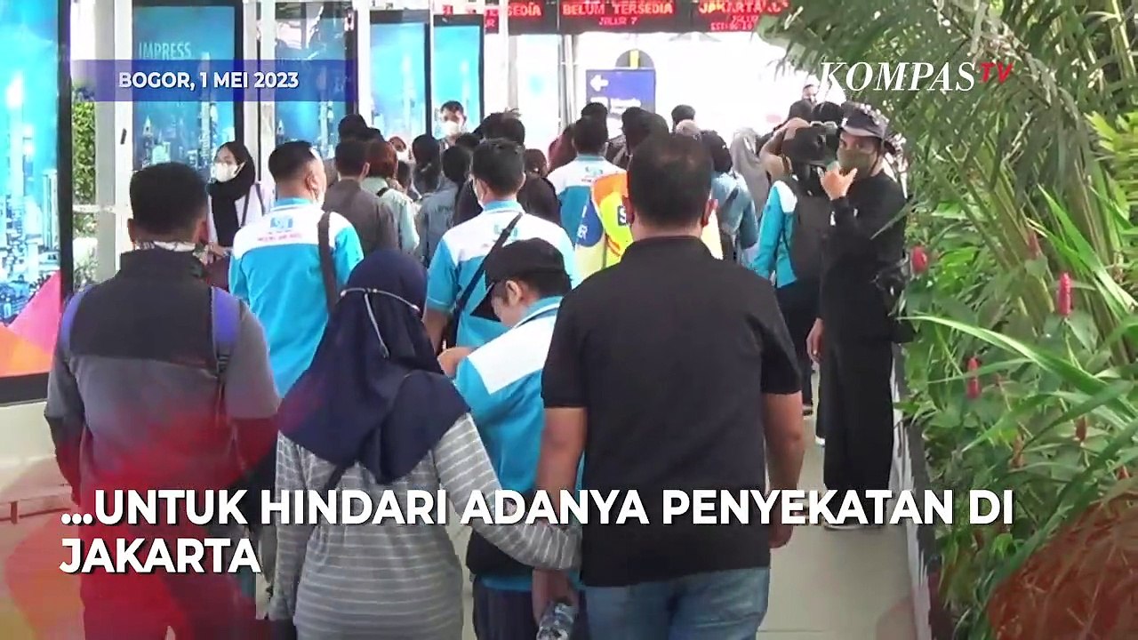 Peringati Aksi May Day Buruh Di Bogor Bertolak Ke Jakarta Pakai Kereta