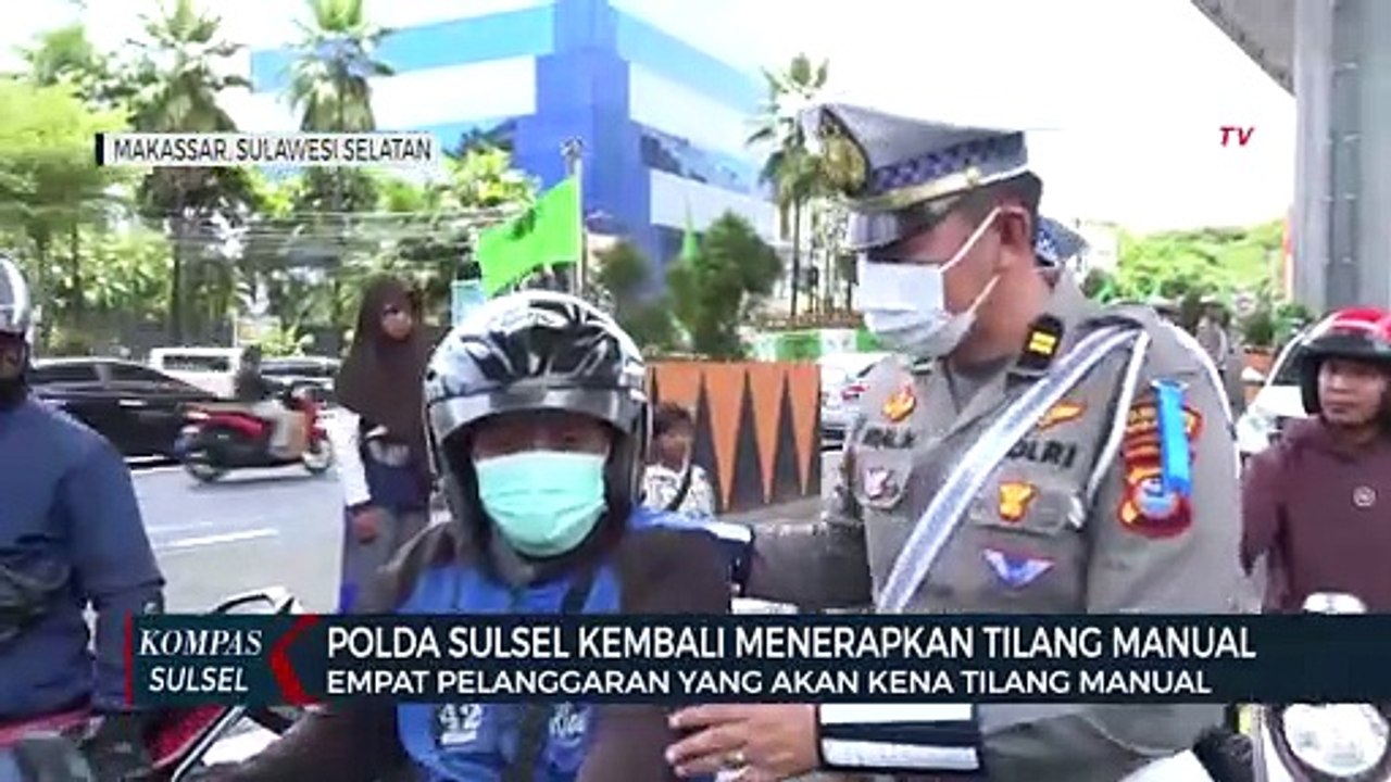 Polda Sulsel Kembali Menerapkan Tilang Manual Untuk Empat Jenis