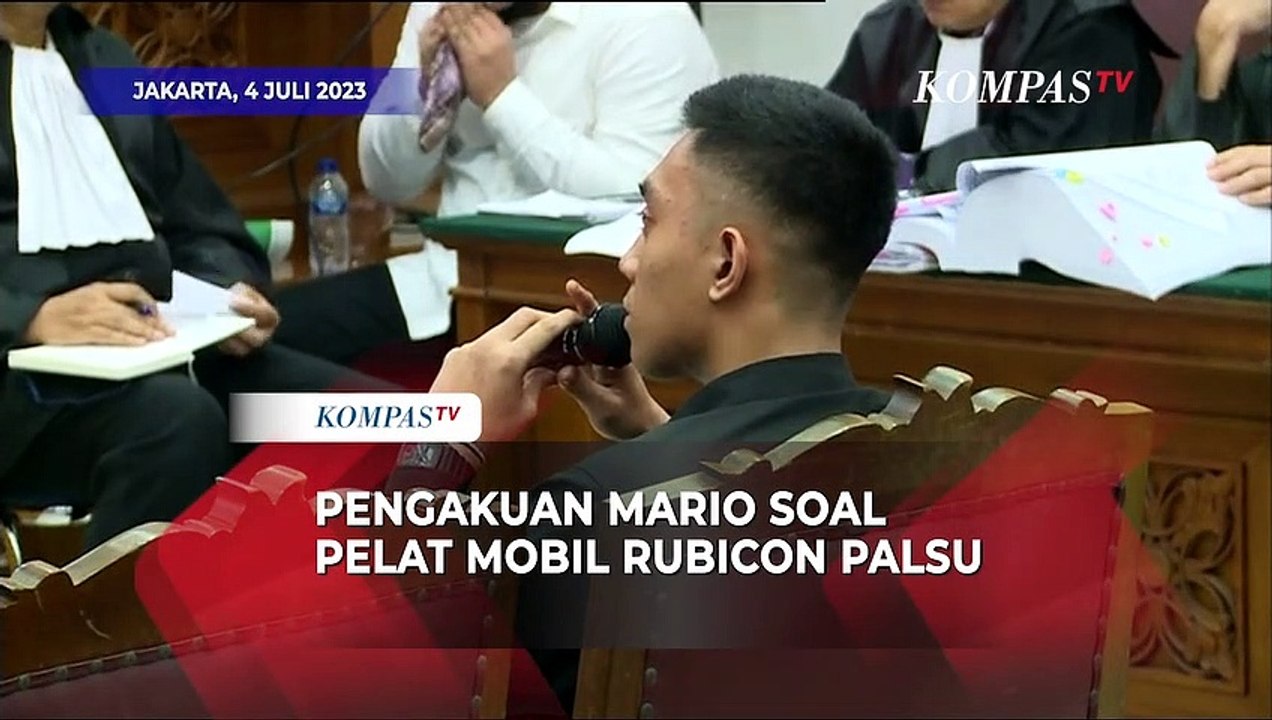 Pengakuan Mario Ke Hakim Soal Pelat Mobil Rubicon Palsu Biar Keren