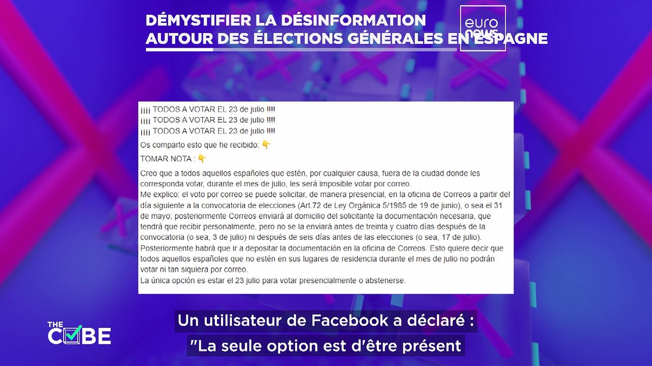 Élections espagnoles exemples de désinformation sur les réseaux