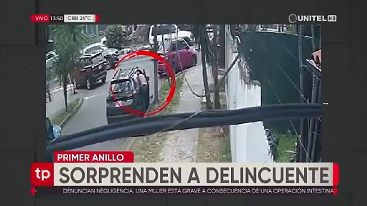 Sorprenden A Un Delincuente Intentando Robar Cosas Del Interior De