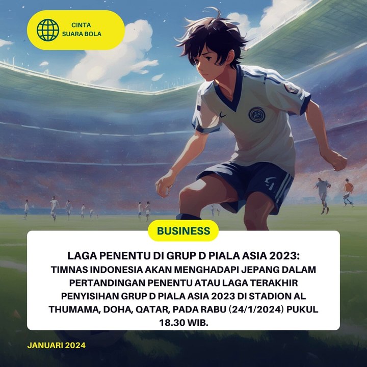 Jadwal Timnas Indonesia Vs Jepang Pada Piala Asia 2023 Video Dailymotion