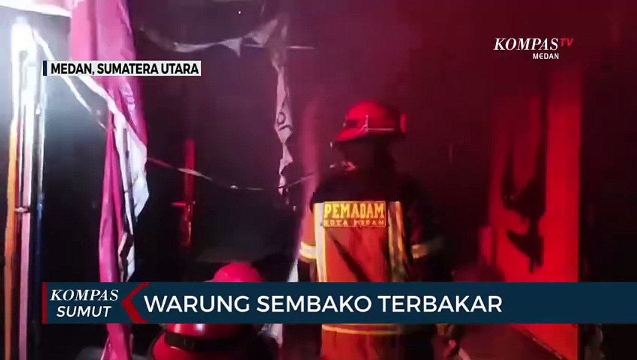 Warung Penjual Sembako Di Jalan Pembangunan Medan Terbakar Video