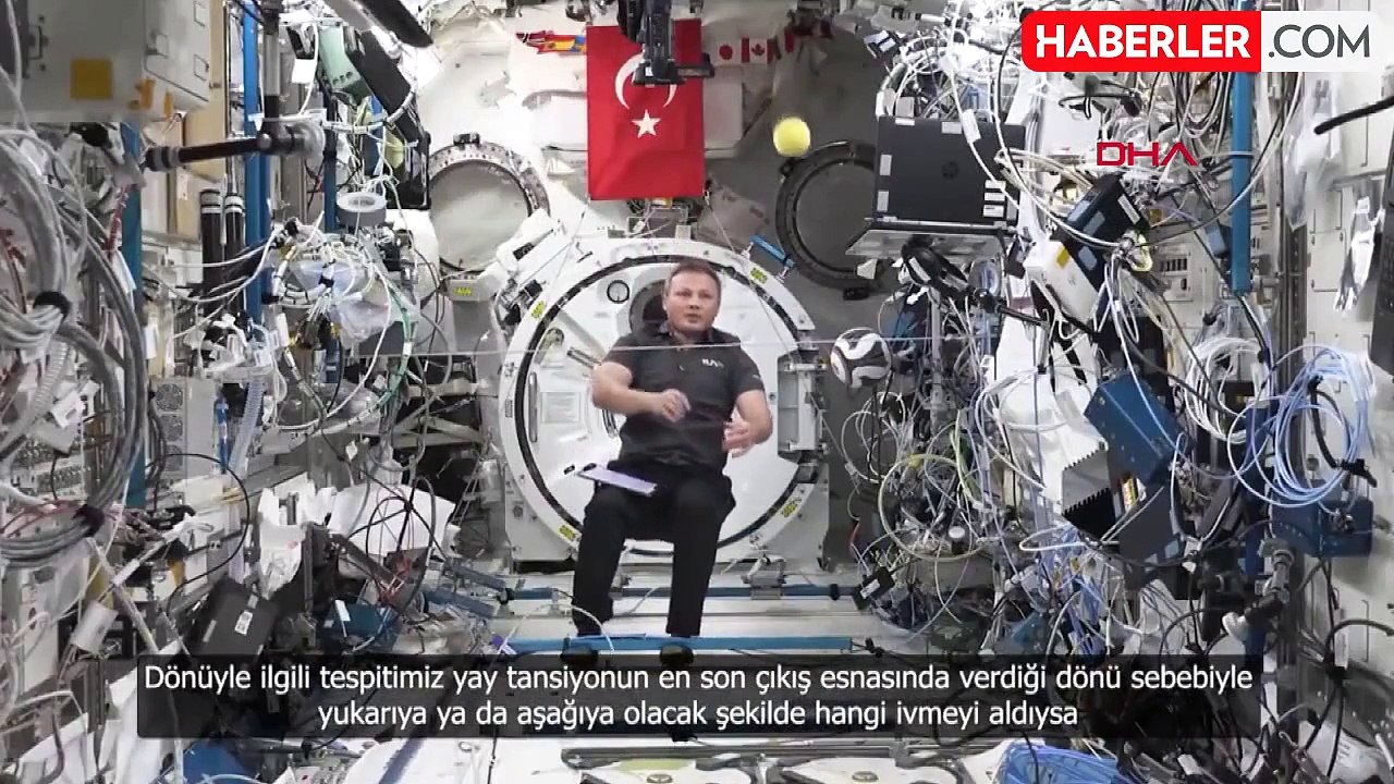 Türkiye nin ilk astronotu Alper Gezeravcı mikro yer çekimi ortamında