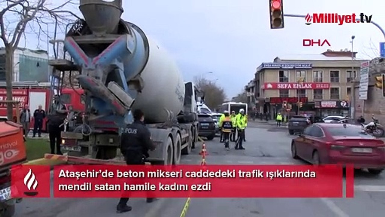 Ata Ehir De Korkun Kaza Beton Mikseri Hamile Kad N Ezdi