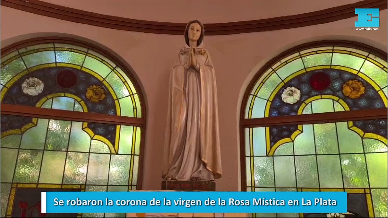 Se robaron la corona de la virgen de la Rosa Mística en La Plata