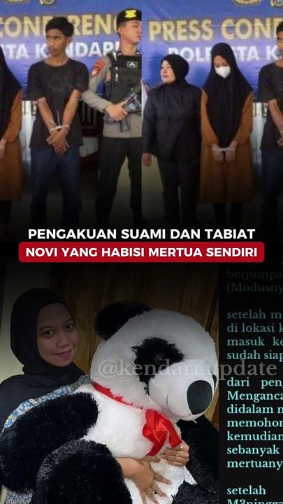 Pengakuan Suami Dan Tabiat Novi Yang Habisi Mertua Sendiri Mulai Dari