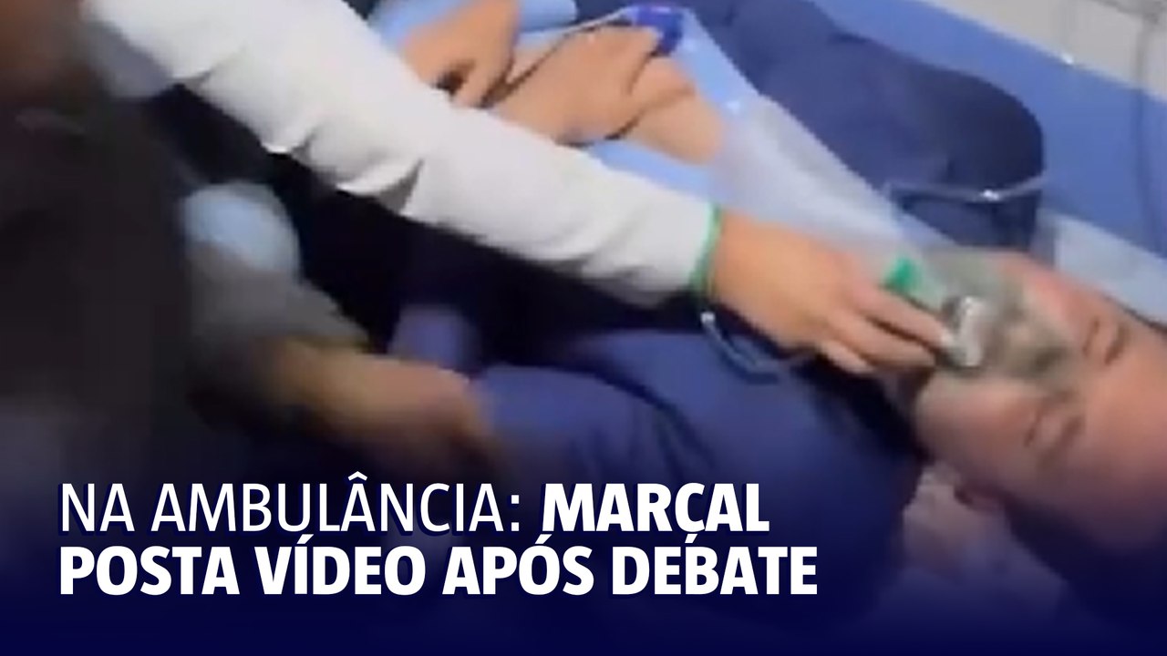 Pablo Marçal posta vídeo em ambulância após receber cadeirada Vídeo