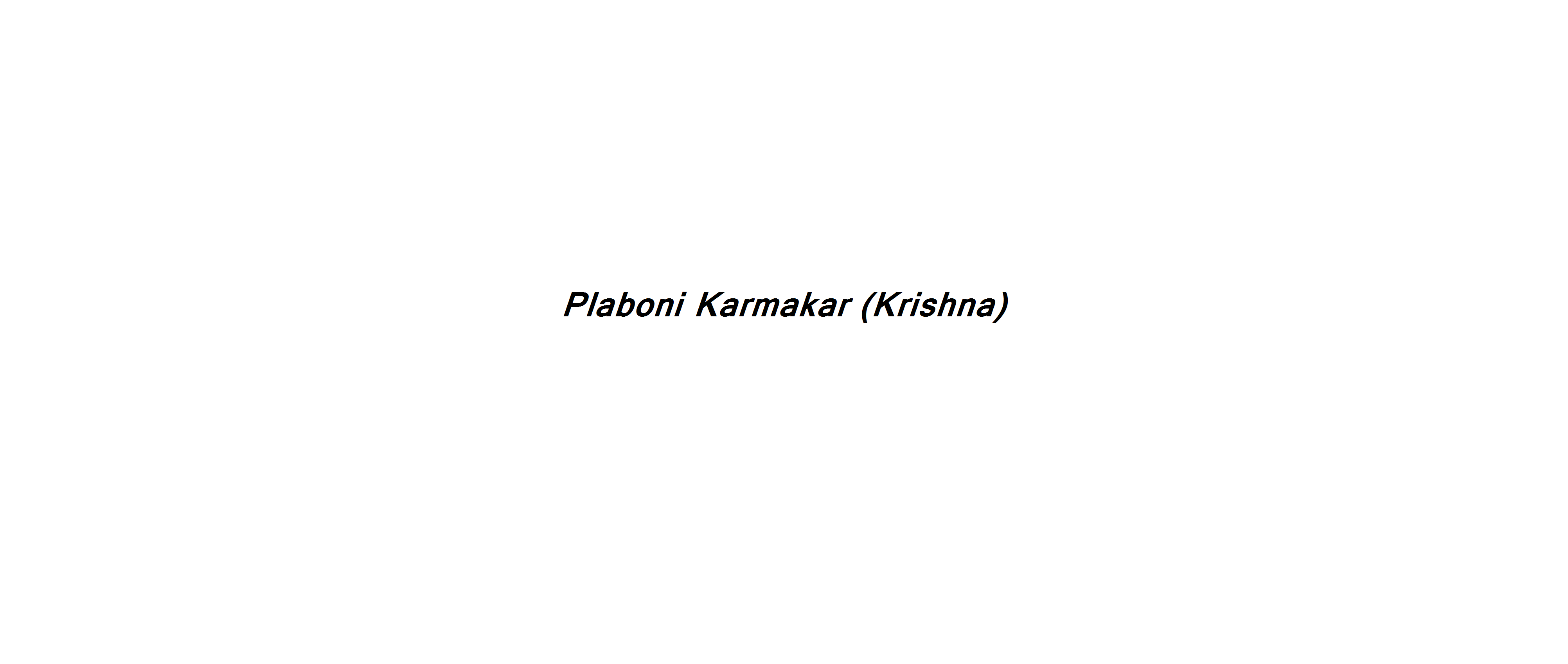 Plaboni Karmakar