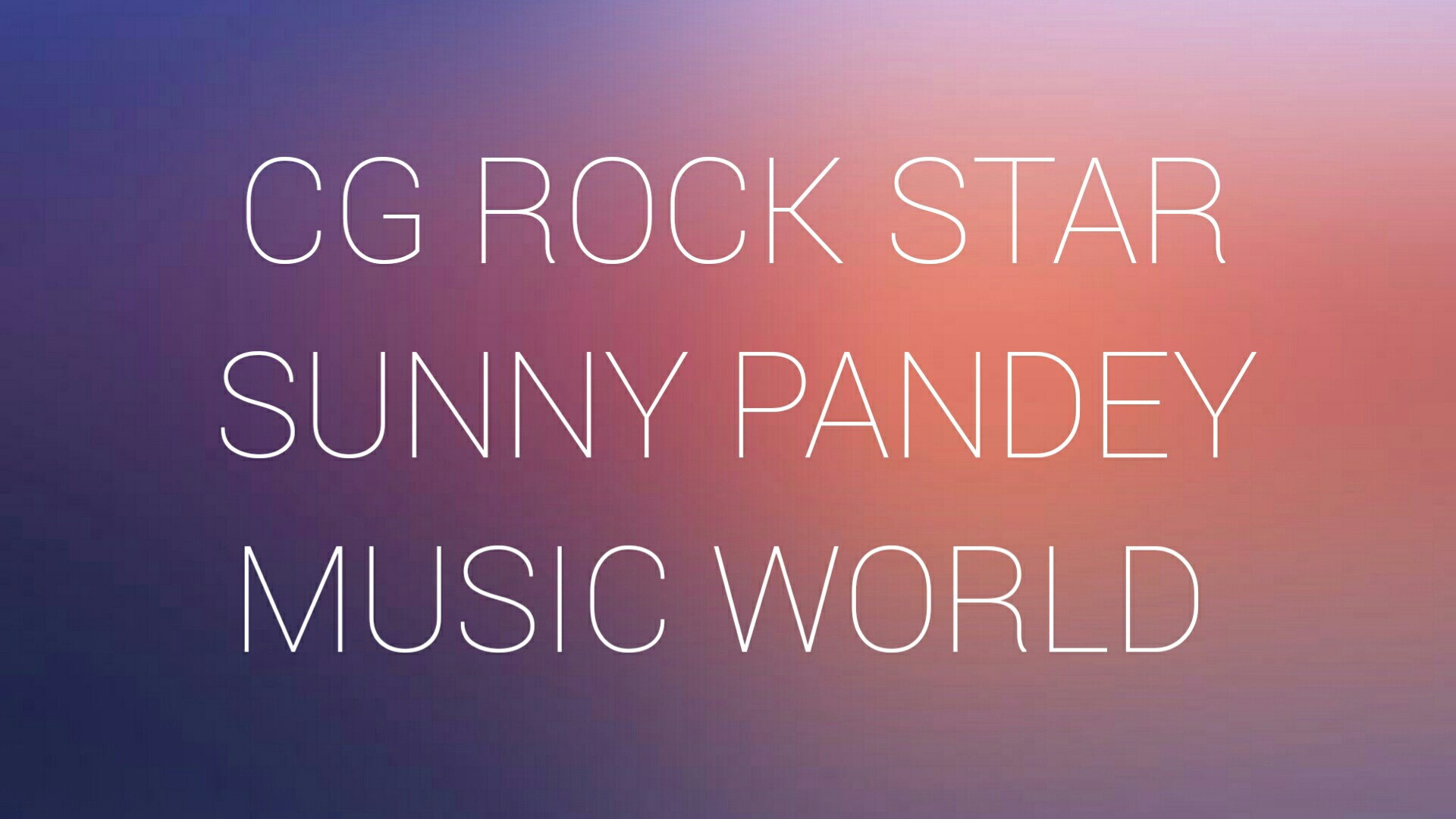 CG ROCK STAR SUNNY PANDEY