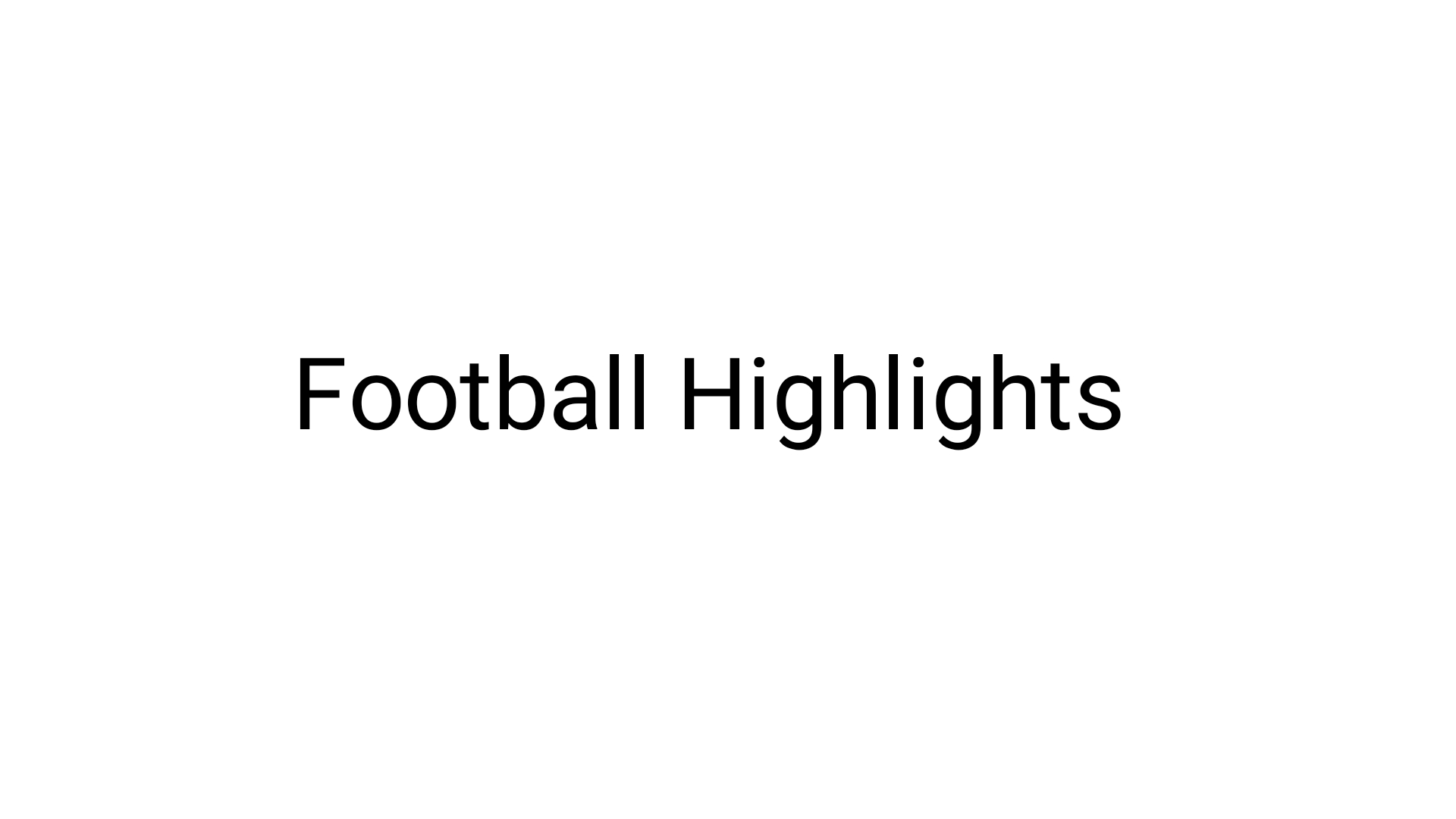 Football Highlights