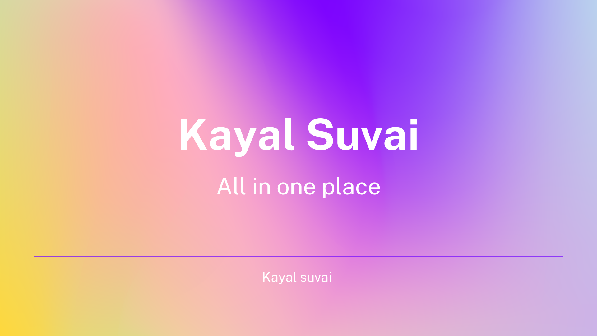 Kayal suvai
