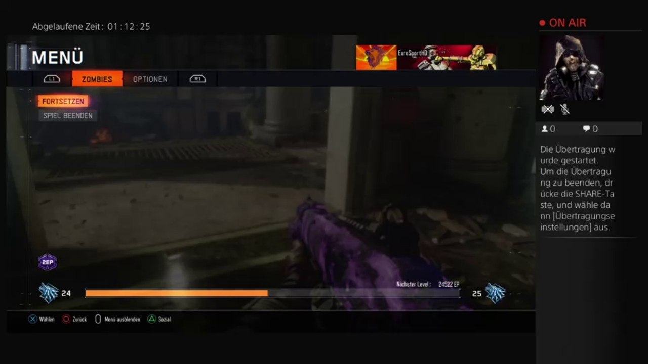 Ps4-live-Übertragung von eurosporthd