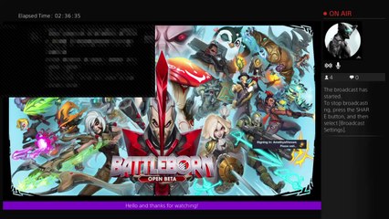AmethystVenom's Live PS4 Broadcast of Battleborn beta