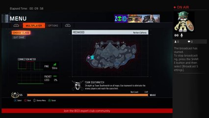 My first live stream on daily motion BO3
