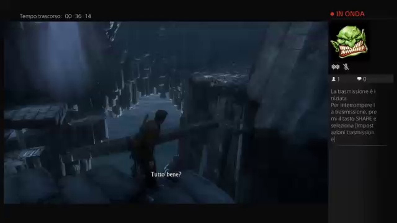 Trasmissione PS4 live.