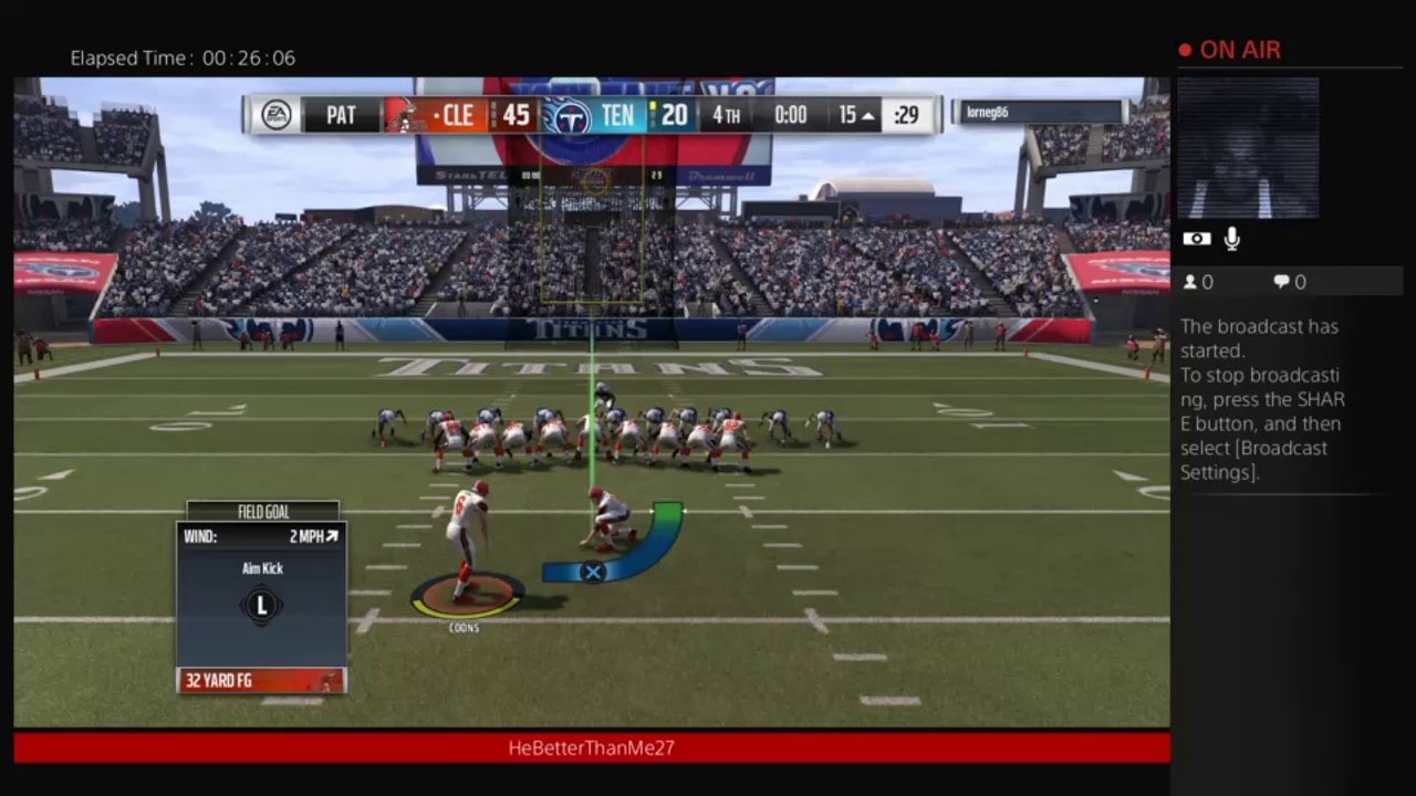 hebetterthanme27's Live PS4 Broadcast