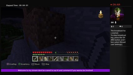 XgothamjokerX's minecraft adventures live stream ps4 come join