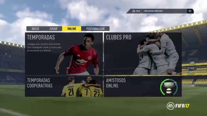 Jugando unas partidas en fifa17