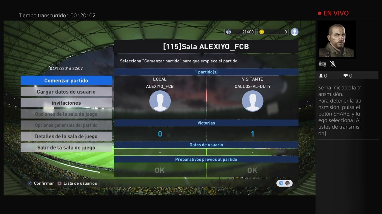 Transmisión de PS4 en vivo de CALLOS-AL-DUTY