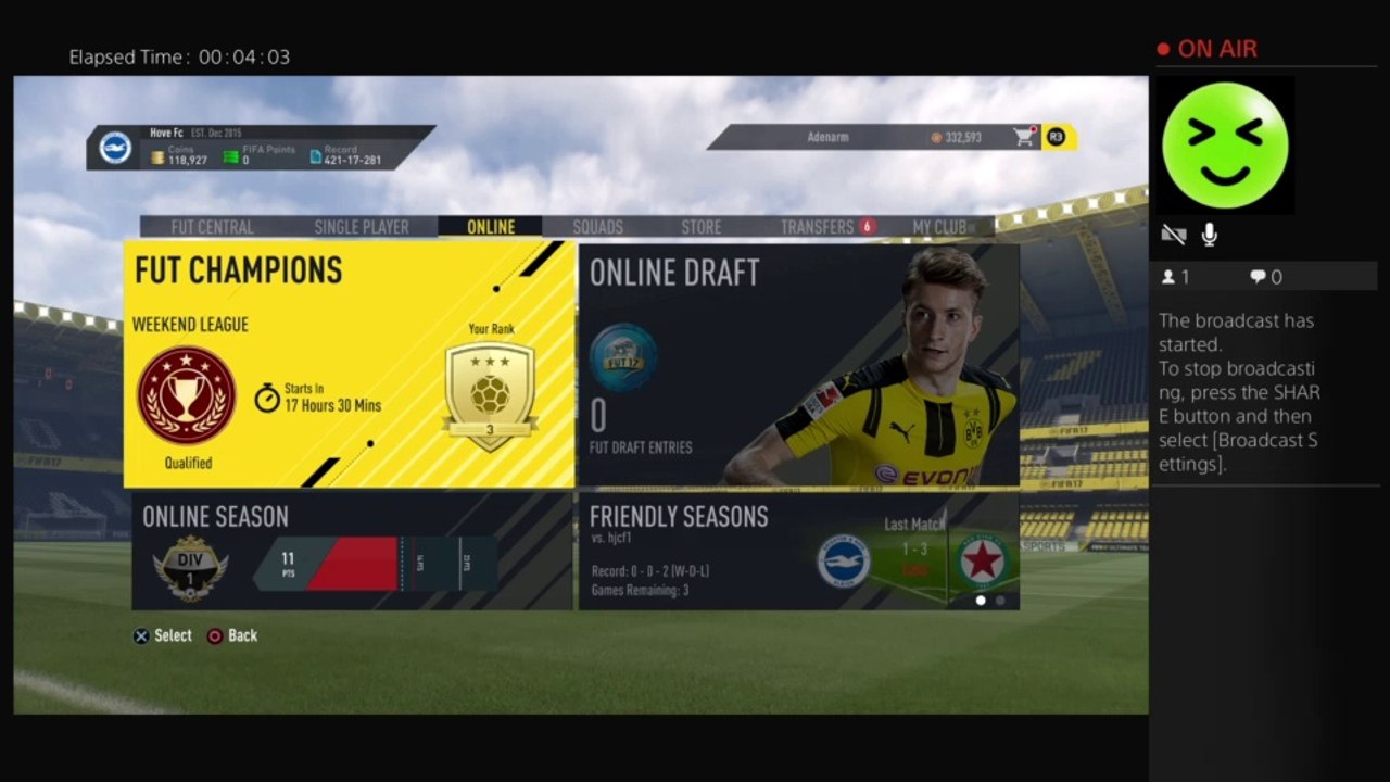Adenarm's Live PS4 Broadcast