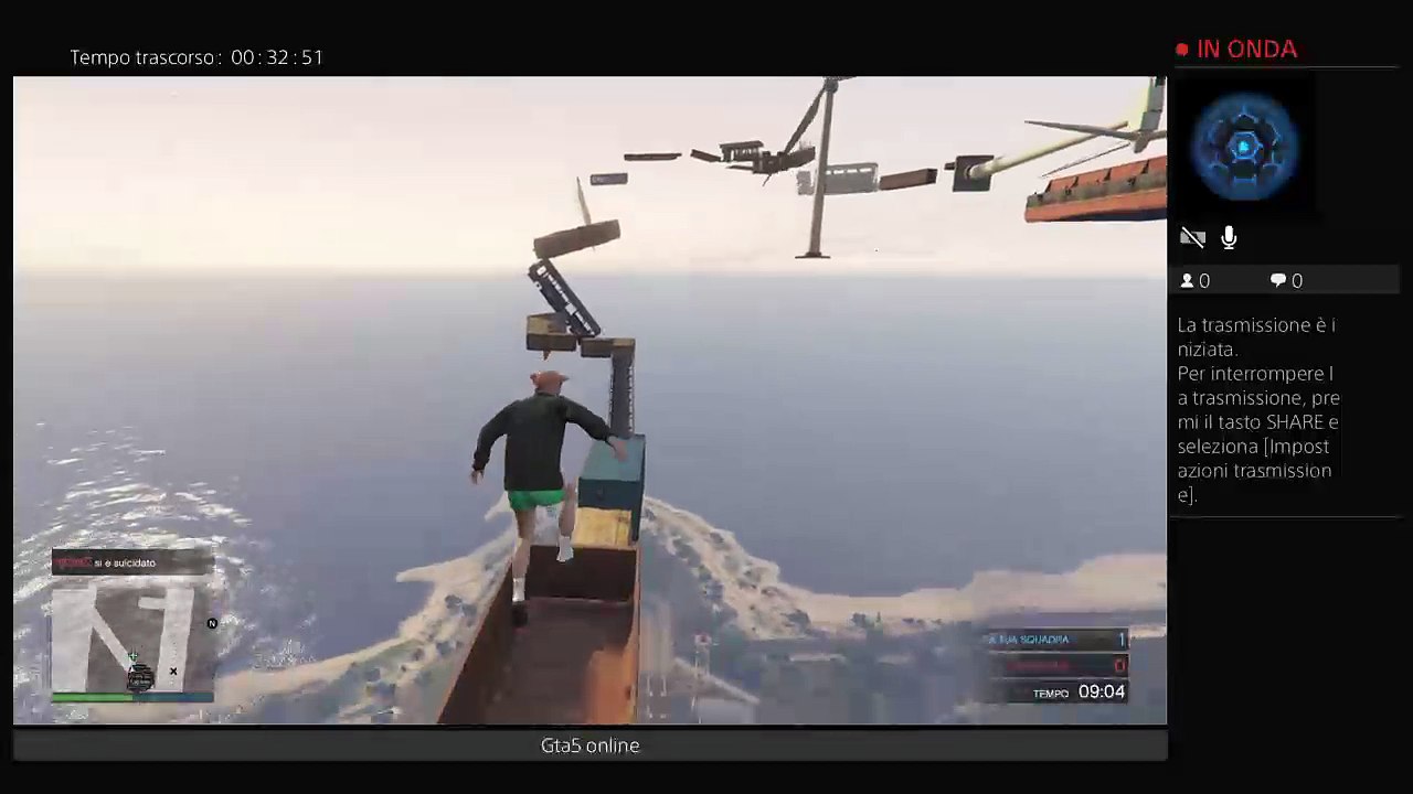 Trasmissione PS4 gta5 online