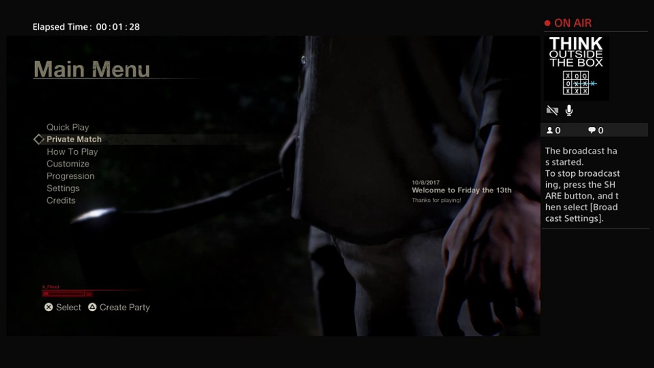 X_Files3's Live PS4 Broadcast