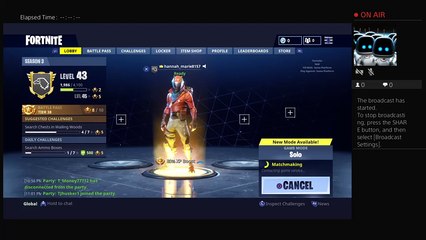 Blake playing fortnite