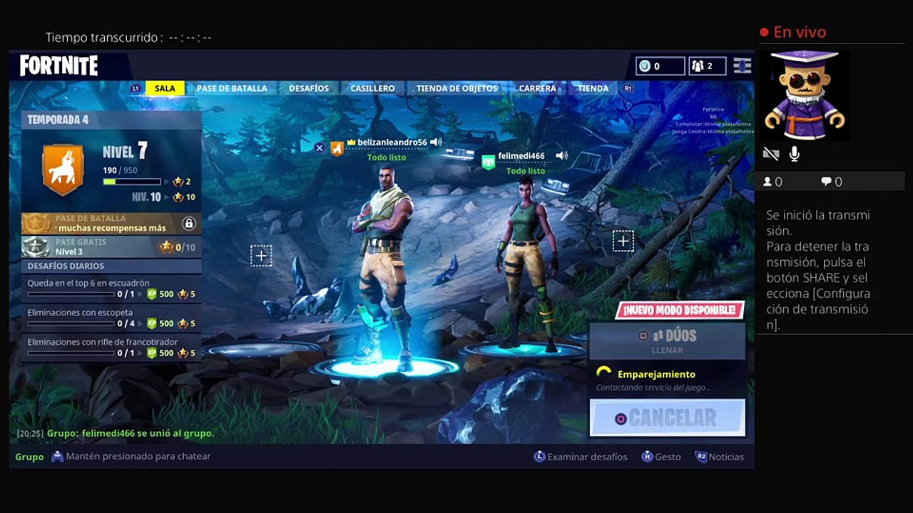 Jugando a fortnite
