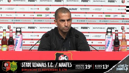 J13. Stade Rennais F.C. /FC Nantes: Conférence de presse