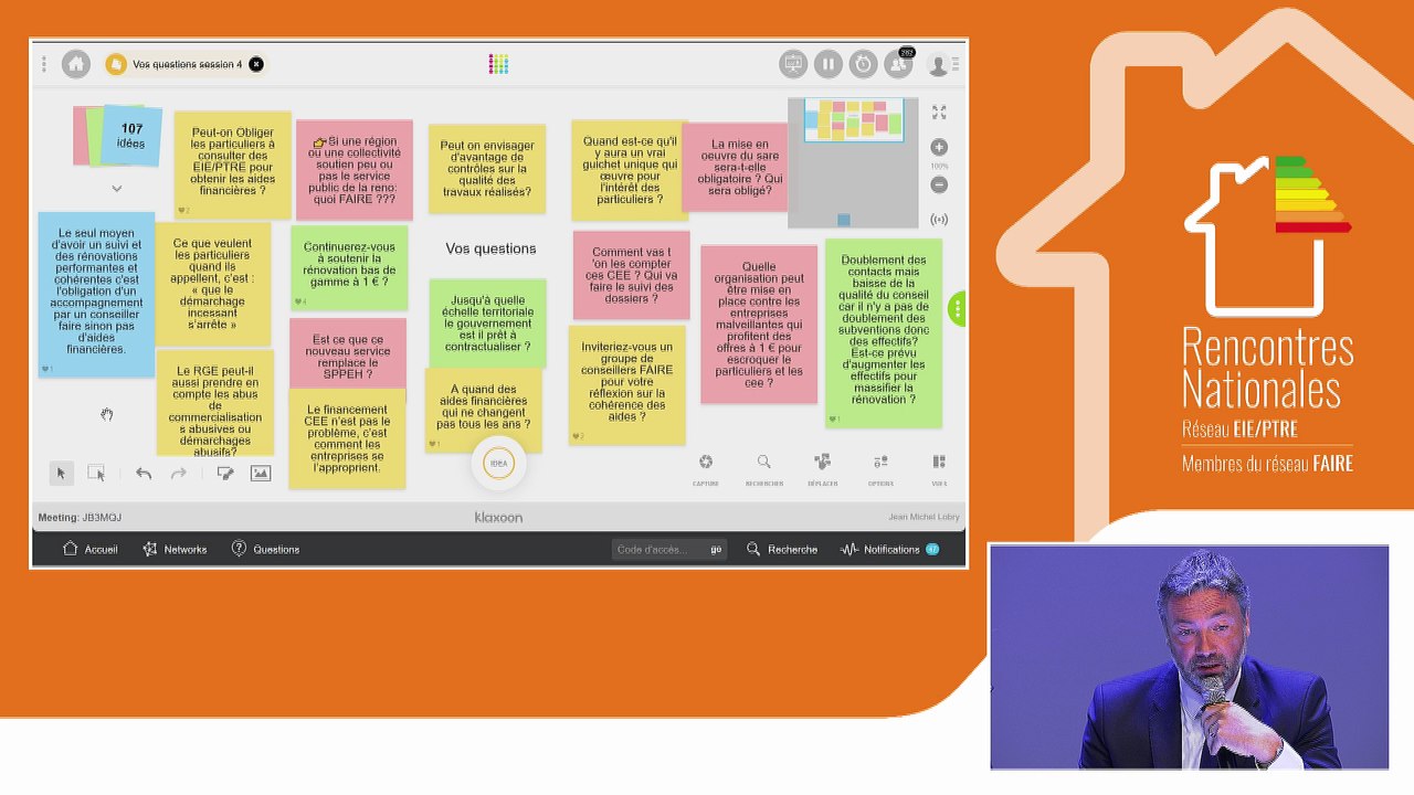 Rencontres Nationales du réseau EIE / PTRE, membres du réseau FAIRE