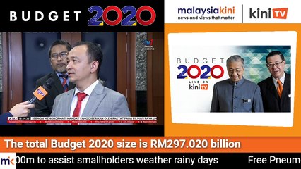 LIVE: The much-anticipated Budget 2020 tabled by FM Lim Guan Eng
