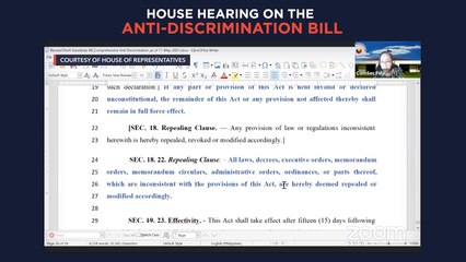 House hearing on the anti-discrimination bill | Thursday, May 20