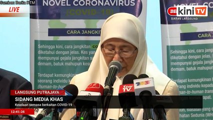 LIVE: Sidang Media Timbalan Perdana Menteri Dr Wan Azizah mengenai Mesyuarat Khas JPBP Covid-19