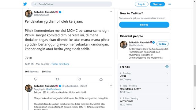 LIVE: Sidang media Perdana Menteri, Muhyiddin Yassin pada hari ke-6 PKP