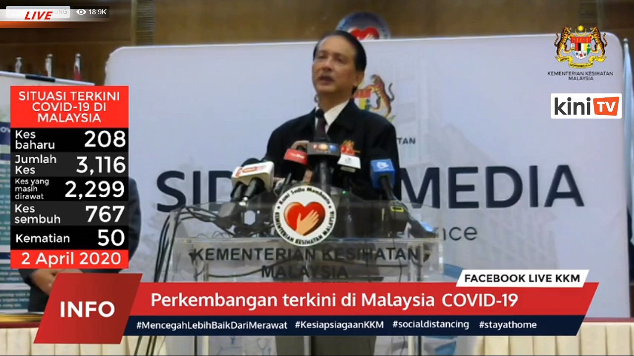 LIVE: Covid-19 situation update by Health DG Dr Noor Hisham Abdullah